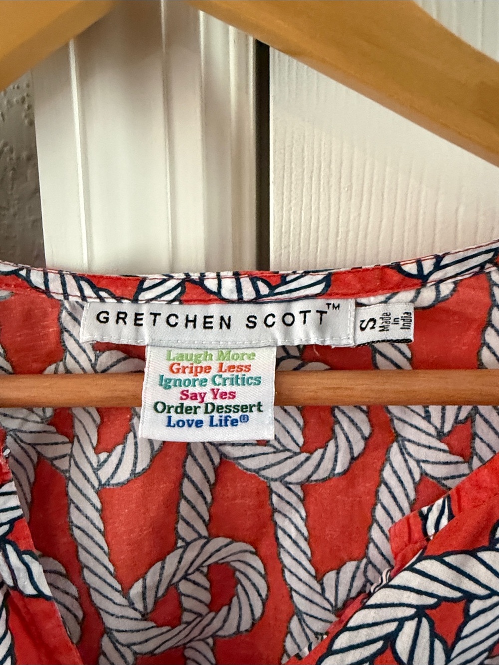 Gretchen Scott Designs Orange Rope-Print Tunic - Picture 4 of 5